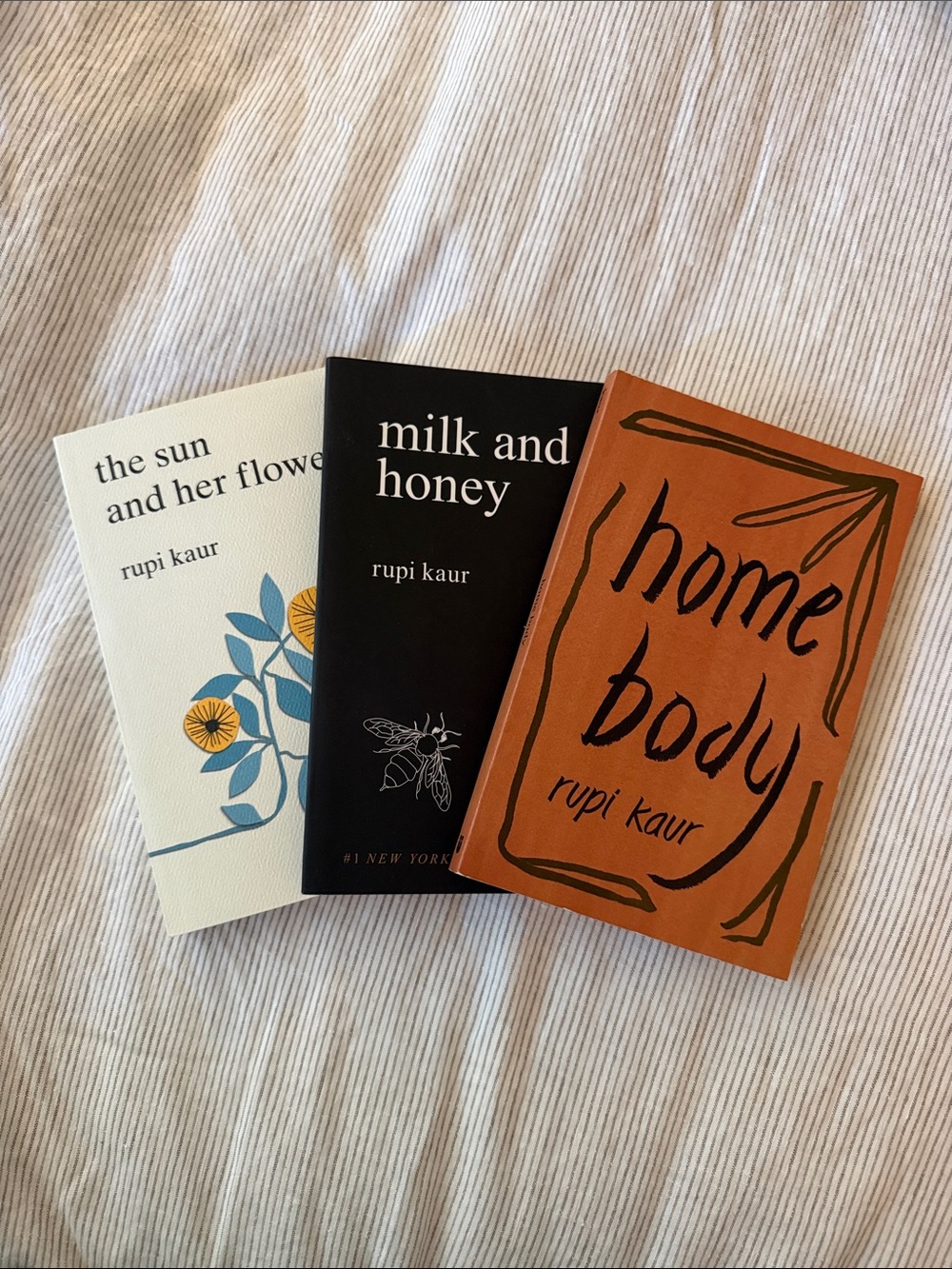 Rupi Kaur poetry trilogy Milk & Honey The Sun & Her Flowers Home Body